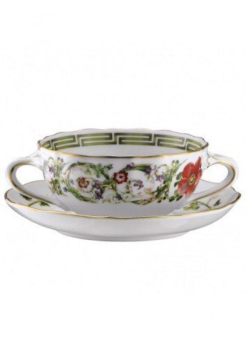 Taza Y Plato Consomé-Flower...
